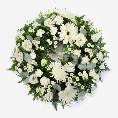 Wreath SYM-321 - Classic Wreath in White