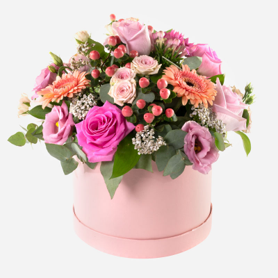 Secret Whispers - This luxury arrangement of flowers in a stylish Hat Box will be remembered for a long time!