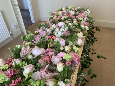 Flower Blanket - Flower blanket coffin spray funeral flowers in Derby by Beauty of Flowers