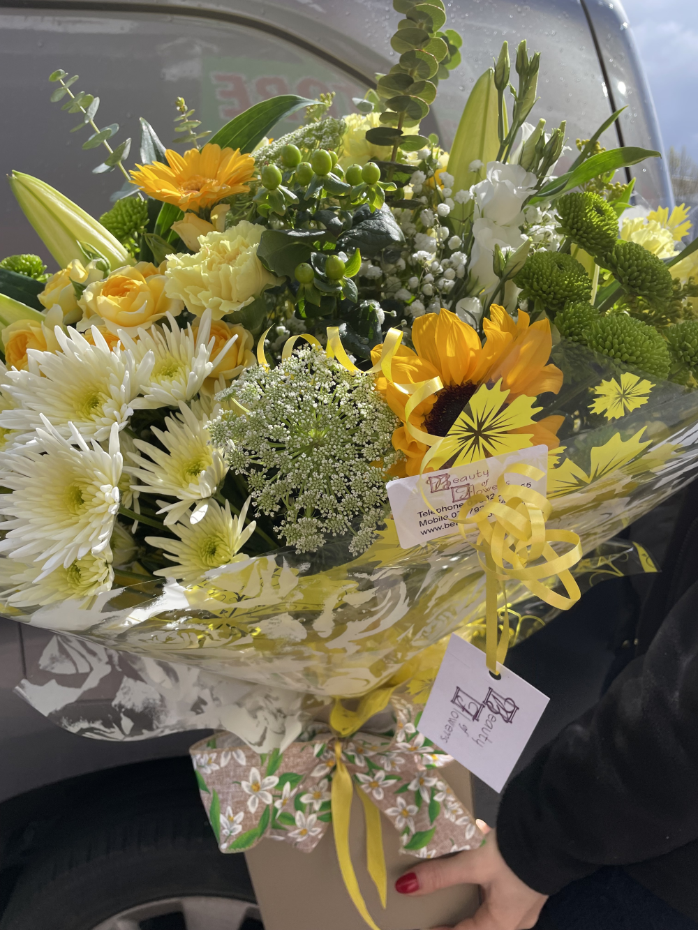 Sunshine Watered Hand Tied
