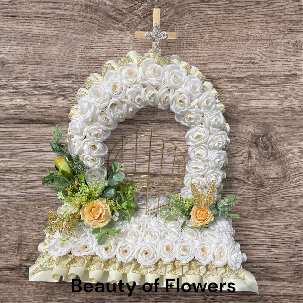 Artificial White and Gold Gates of Heaven