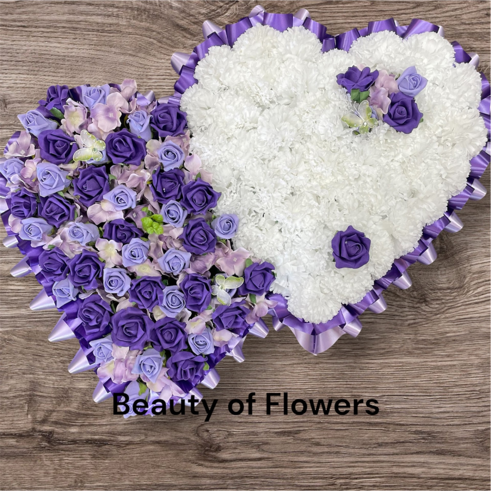Artificial Lilac Double Heart
