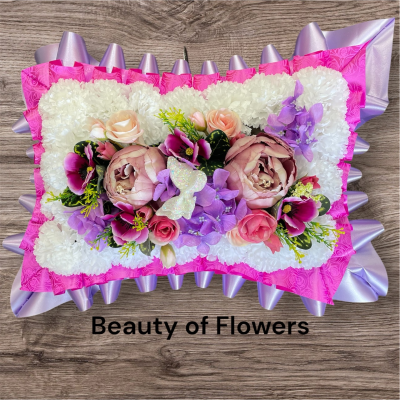 Artificial Pink Pillow Product Image