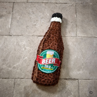 Beer Bottle OFP26 - For those who love a pint, this beer bottle tribute is a reminder of a favourite tipple. The label can be customised to feature a preferred beer logo and the bottle colour can be changed to the relevant colour. 
Size 90cl Length