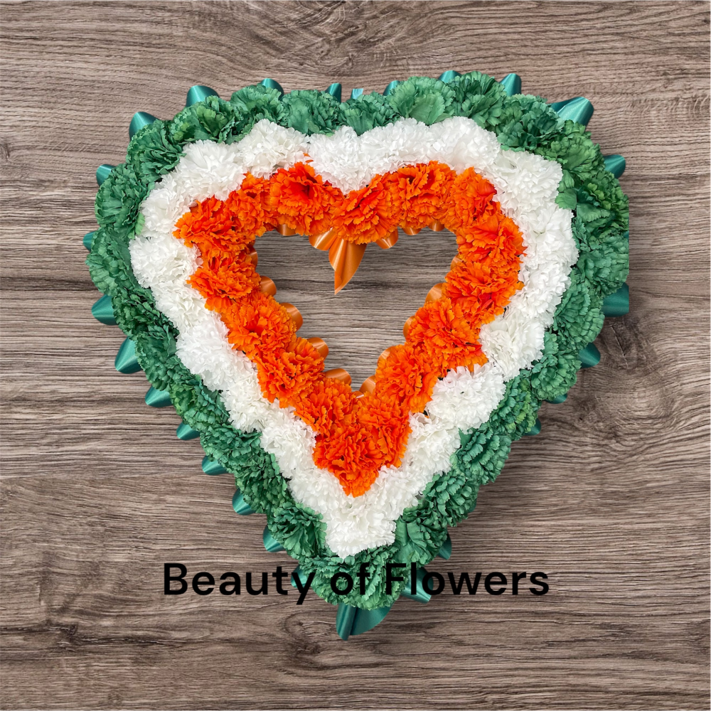 Artificial Open Heart in Irish Colours