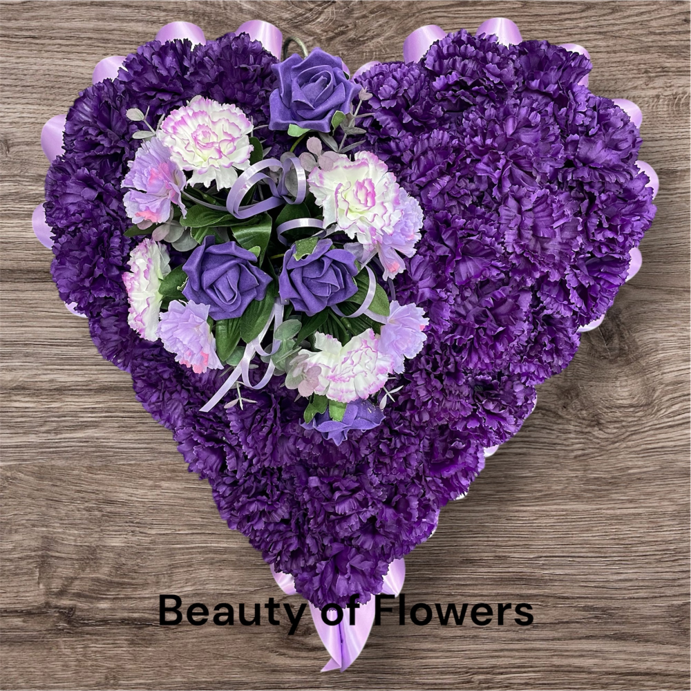 Artificial Purple and Lilac Based Heart
