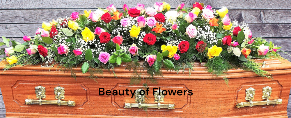 Mixed Rose Coffin Spray